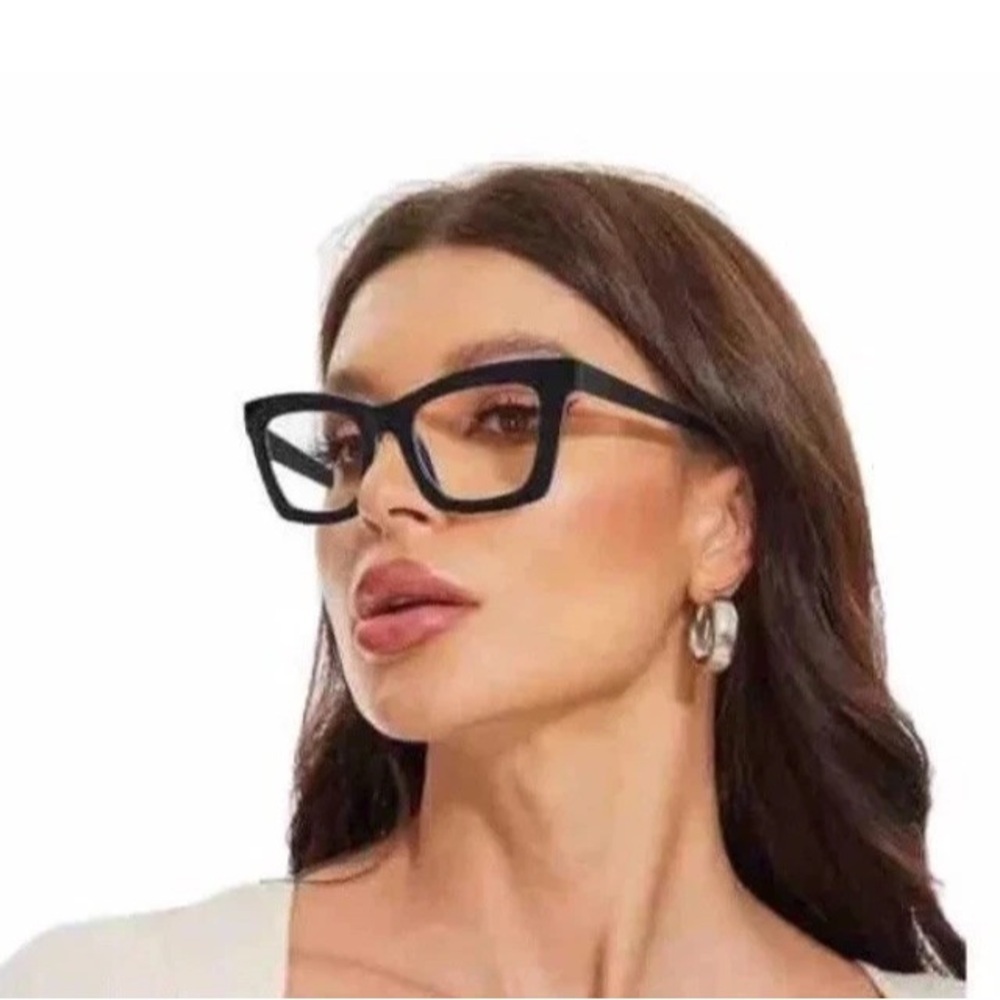 Retro women reading glasses oversized square Oprah readers thick large black 2.0